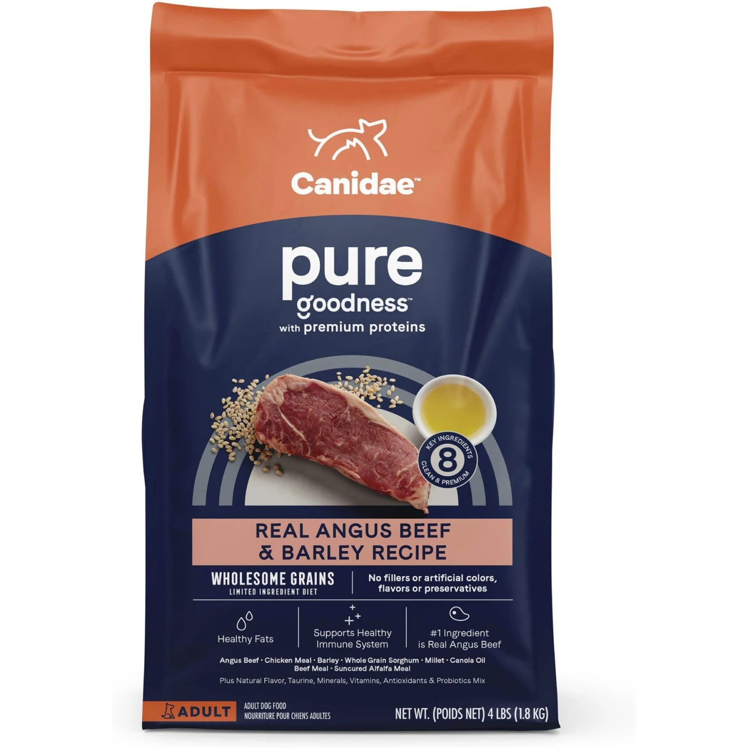 CANIDAE PURE With Wholesome Grains Real Beef & Barley Recipe Adult Dry Dog Food & CANIDAE PURE With Wholesome Grains Real Salmon & Barley Recipe Adult Dry Dog Food 4 CANIDAE PURE With Wholesome Grains Real Beef & Barley Recipe Adult Dry Dog Food & CANIDAE PURE With Wholesome Grains Real Salmon & Barley Recipe Adult Dry Dog Food - Image 2
