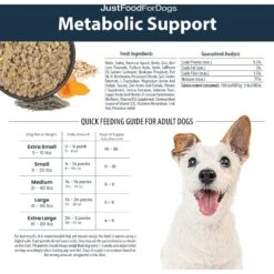 JustFoodForDogs Veterinary Diet PantryFresh Metabolic Support Shelf-Stable Fresh Dog Food, 12.5-oz Pouch, Case Of 12 -Snuggle Paws 638806 PT7. AC SS1800 V1666296228