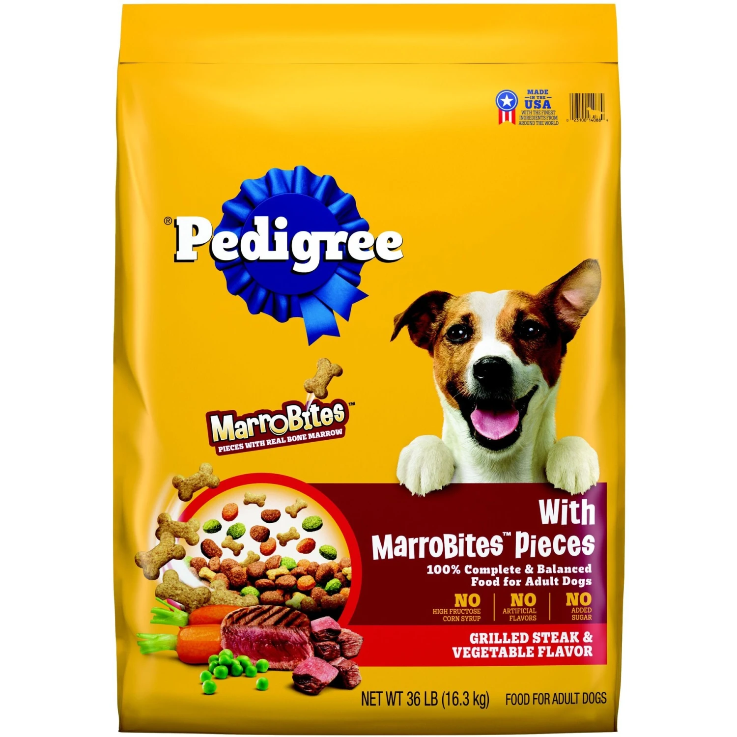 Pedigree With MarroBites Steak & Vegetable Flavor Pieces Adult Dry Dog Food, 36-lb Bag 3 Pedigree With MarroBites Steak & Vegetable Flavor Pieces Adult Dry Dog Food, 36-lb Bag