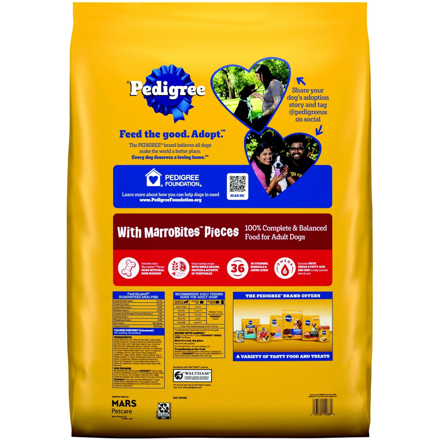 Pedigree With MarroBites Steak & Vegetable Flavor Pieces Adult Dry Dog Food, 36-lb Bag 4 Pedigree With MarroBites Steak & Vegetable Flavor Pieces Adult Dry Dog Food, 36-lb Bag - Image 2