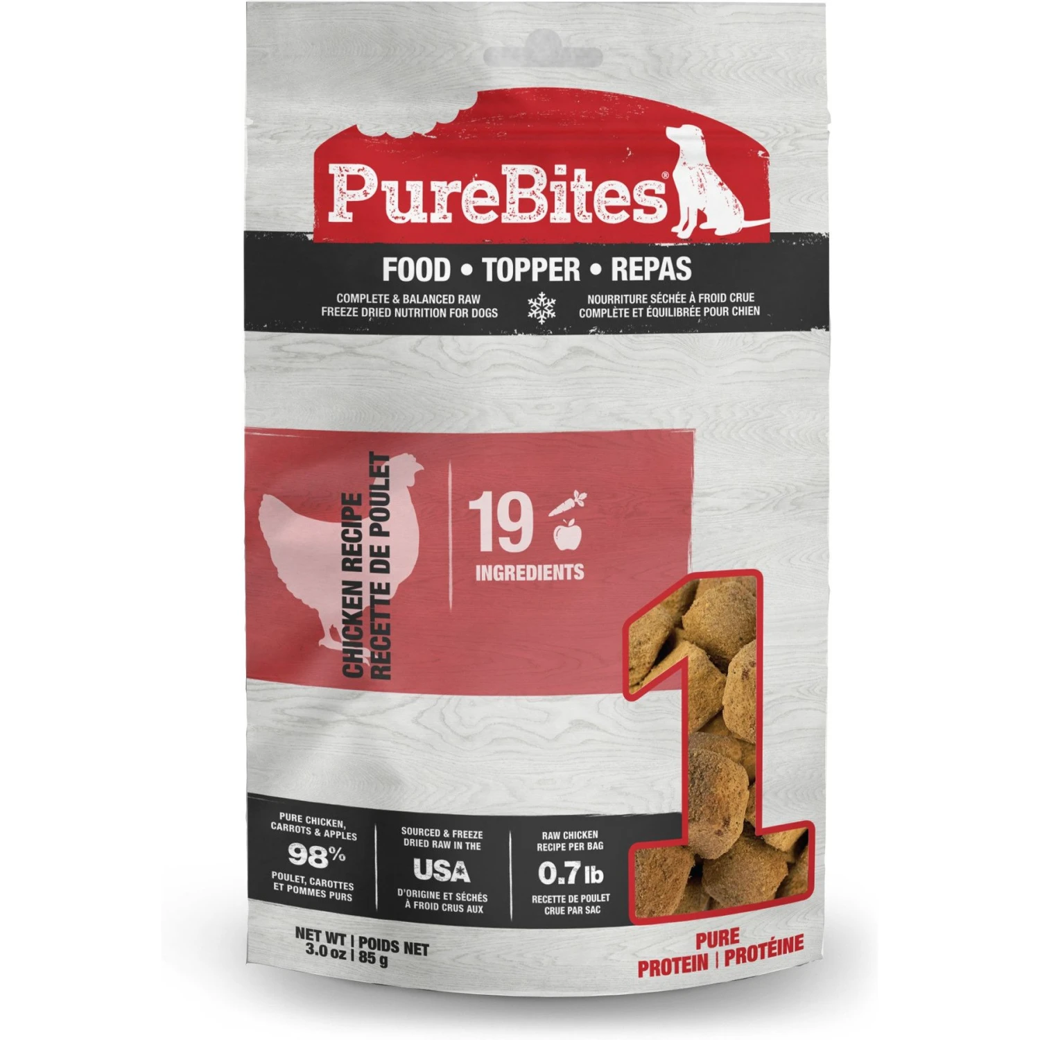 PureBites Chicken Freeze-Dried Topper For Dogs 3 PureBites Chicken Freeze-Dried Topper For Dogs
