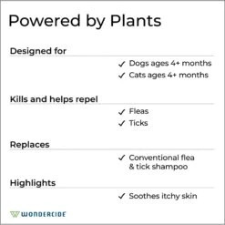 Wondercide Flea & Tick Peppermint Cat & Dog Shampoo, 12-oz Bottle -Snuggle Paws 639662 PT4. AC SS1800 V1684171880