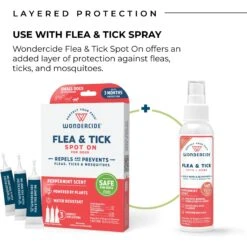 Wondercide Spot-On Peppermint Flea & Tick Spot Treatment For Small Dogs, 3 Doses (3-mos. Supply) 13 Wondercide Spot-On Peppermint Flea & Tick Spot Treatment For Small Dogs, 3 Doses (3-mos. Supply) -Snuggle Paws 639694 PT5. AC SS1800 V1665691650