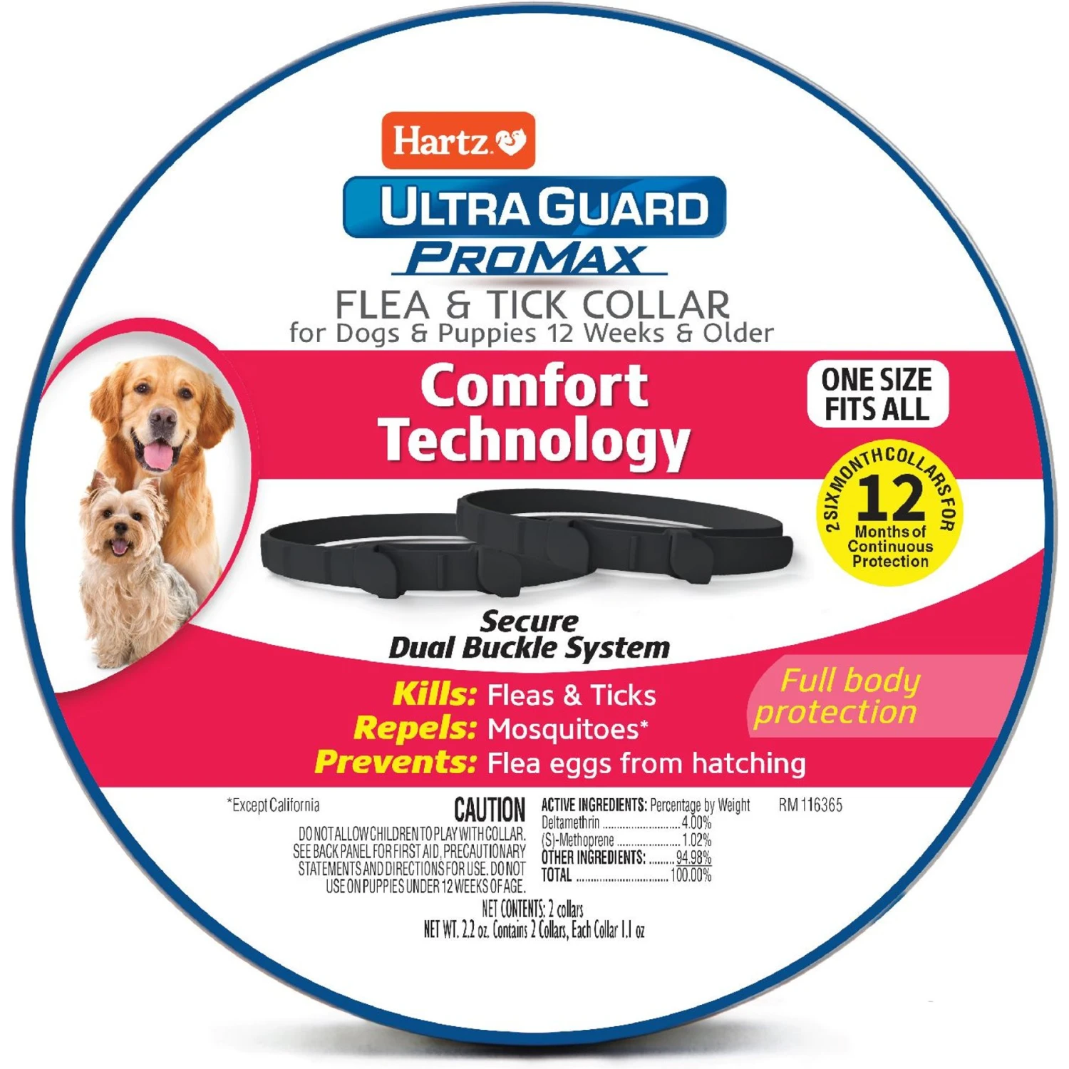 Hartz Ultra Guard ProMax Flea & Tick Collar For Dogs, 2 Collars (12-mos. Supply) & Hartz Nature's Shield Natural Flea & Tick Home Spray 4 Hartz Ultra Guard ProMax Flea & Tick Collar For Dogs, 2 Collars (12-mos. Supply) & Hartz Nature's Shield Natural Flea & Tick Home Spray - Image 2