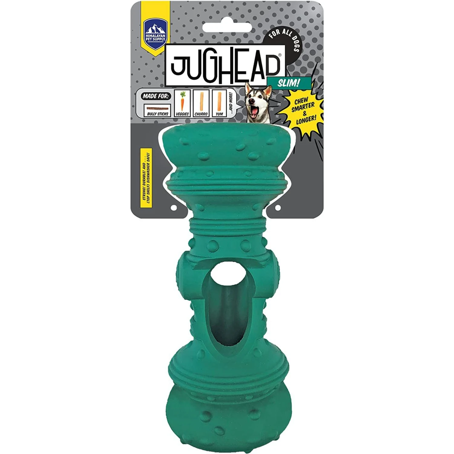 Himalayan Pet Supply Jughead Slim Chew Guardian Chew Smarter Chew Longer Dog Toy, Green, Medium 3 Himalayan Pet Supply Jughead Slim Chew Guardian Chew Smarter Chew Longer Dog Toy, Green, Medium