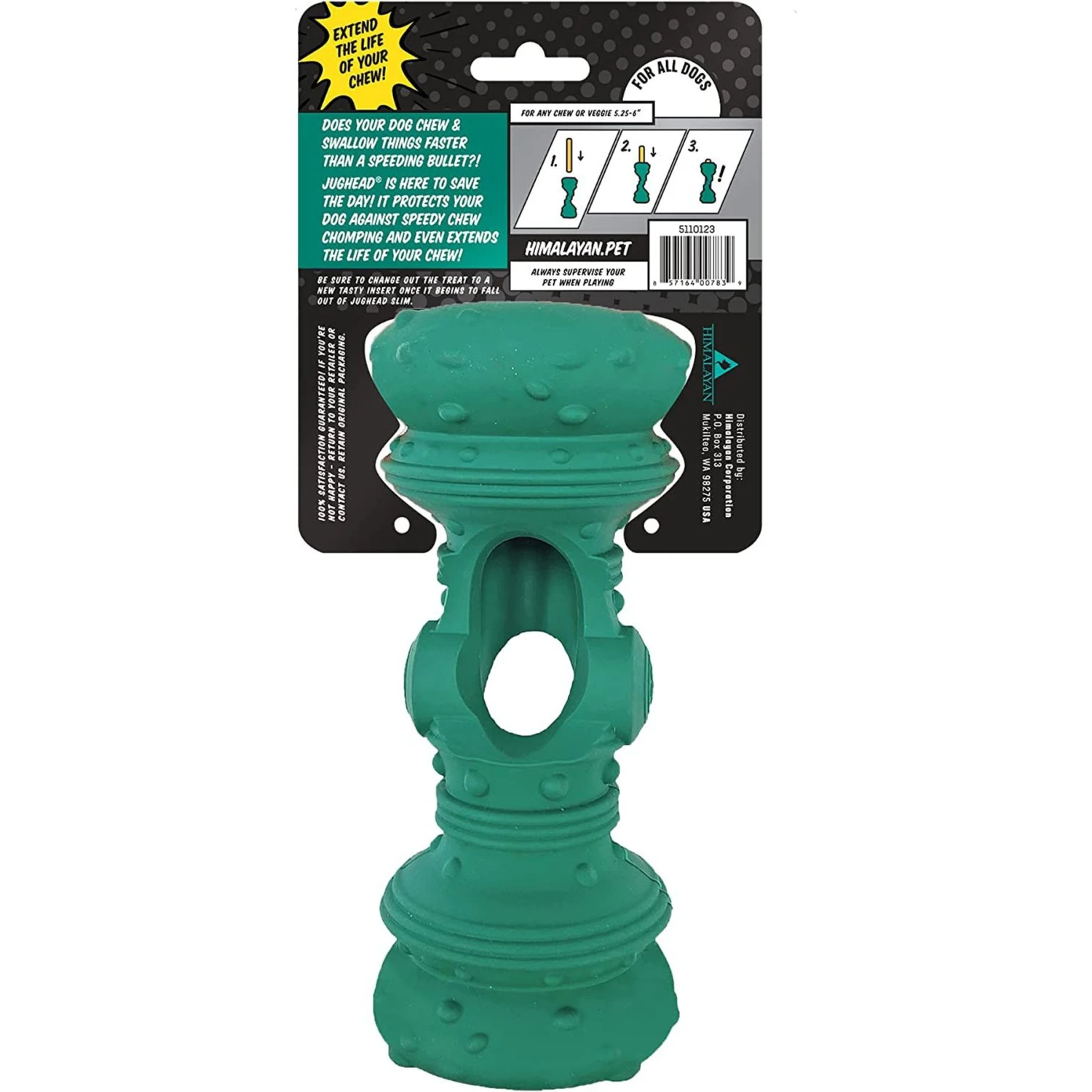 Himalayan Pet Supply Jughead Slim Chew Guardian Chew Smarter Chew Longer Dog Toy, Green, Medium 4 Himalayan Pet Supply Jughead Slim Chew Guardian Chew Smarter Chew Longer Dog Toy, Green, Medium - Image 2