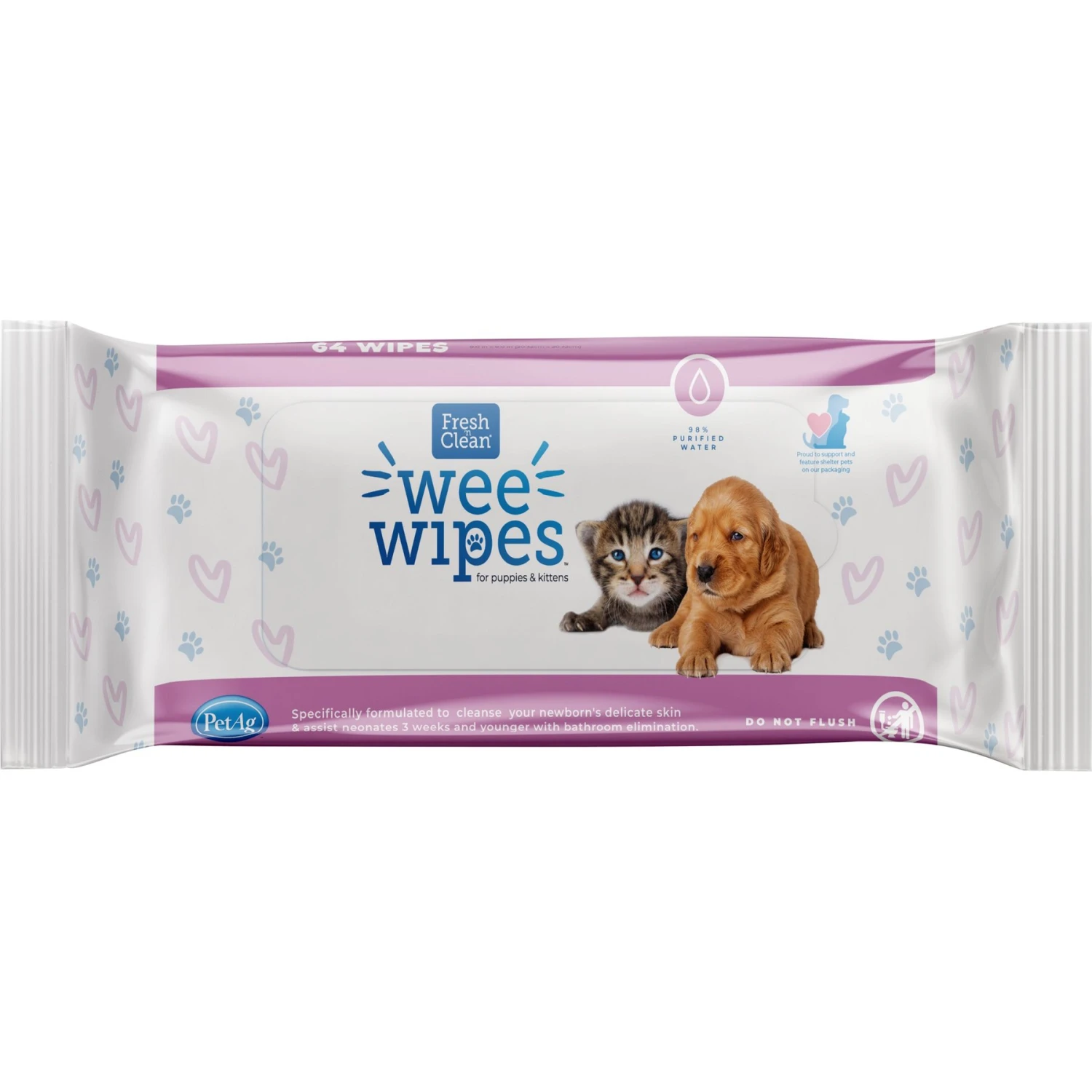 PetAg Wee Cat Dog & Small-Pet Wipes, 64 Count 3 PetAg Wee Cat Dog & Small-Pet Wipes, 64 Count
