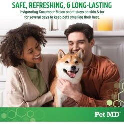 Pet MD Deodorizing Cucumber Melon Cat & Dog Body Spray, 8-oz Bottle -Snuggle Paws 654150 PT4. AC SS1800 V1665669446