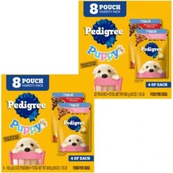 Pedigree Puppy Variety Pack Morsels In Sauce With Beef & Chicken Wet Dog Food Pouches