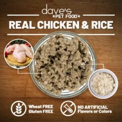 Dave's Pet Food Naturally Healthy Chicken & Rice Recipe Canned Dog Food -Snuggle Paws 66593 PT5. AC SS1800 V1516739745
