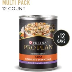 Purina Pro Plan Savor Adult Turkey & Vegetables Entree Slices In Gravy Canned Dog Food -Snuggle Paws 67640 PT1. AC SS1800 V1689774404