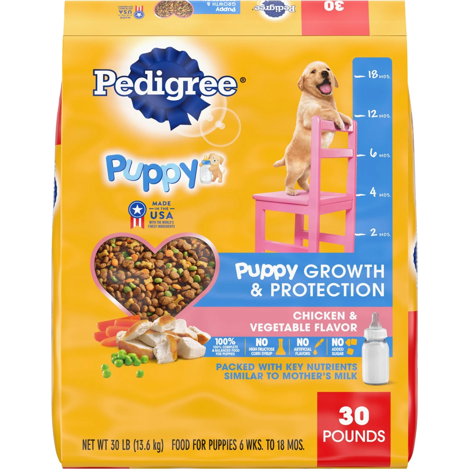 Pedigree Puppy Growth & Protection Chicken & Vegetable Flavor Dry Dog Food & Pedigree Chopped Ground Dinner With Chicken & Beef Puppy Canned Wet Dog Food 4 Pedigree Puppy Growth & Protection Chicken & Vegetable Flavor Dry Dog Food & Pedigree Chopped Ground Dinner With Chicken & Beef Puppy Canned Wet Dog Food - Image 2