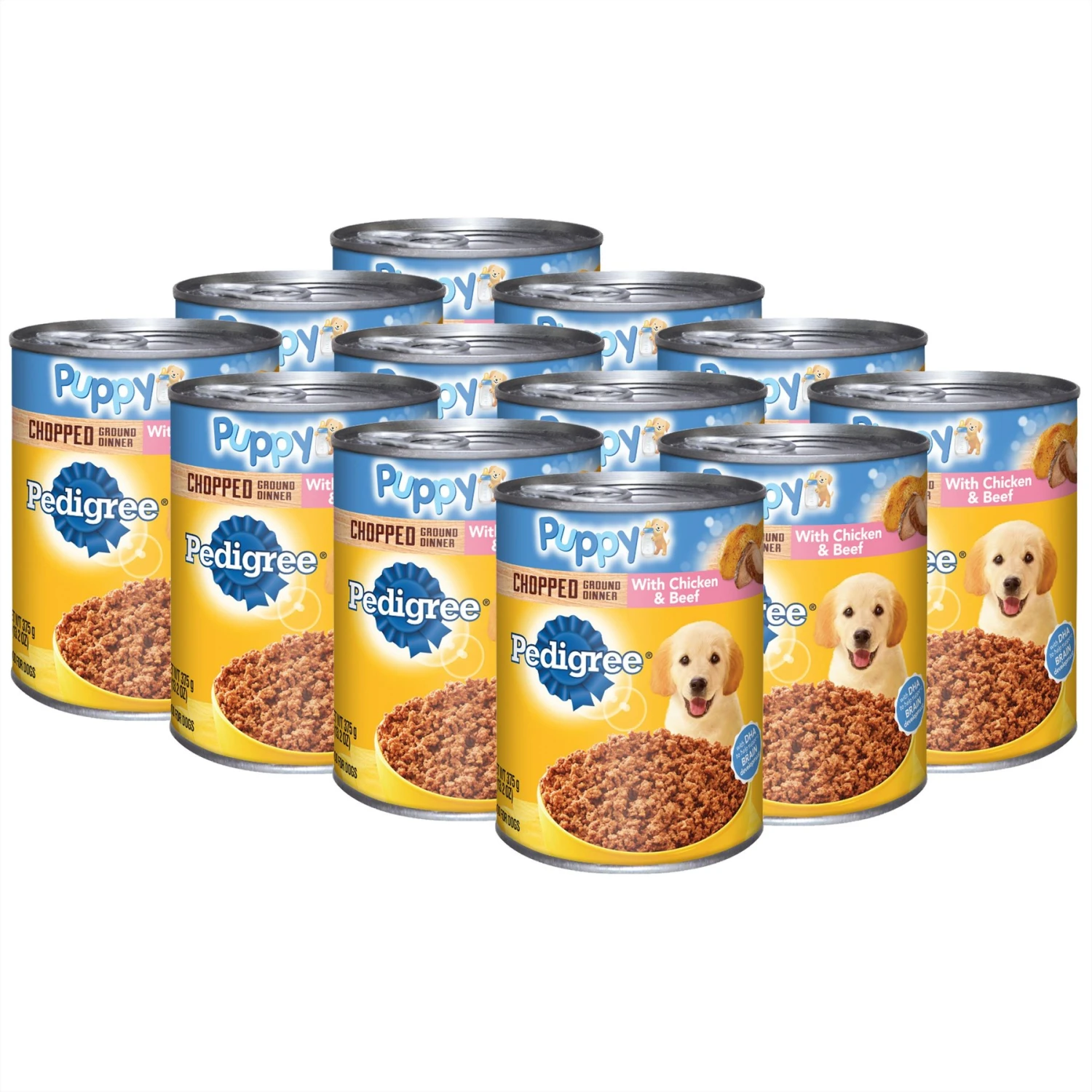 Pedigree Puppy Growth & Protection Chicken & Vegetable Flavor Dry Dog Food & Pedigree Chopped Ground Dinner With Chicken & Beef Puppy Canned Wet Dog Food 8 Pedigree Puppy Growth & Protection Chicken & Vegetable Flavor Dry Dog Food & Pedigree Chopped Ground Dinner With Chicken & Beef Puppy Canned Wet Dog Food - Image 6
