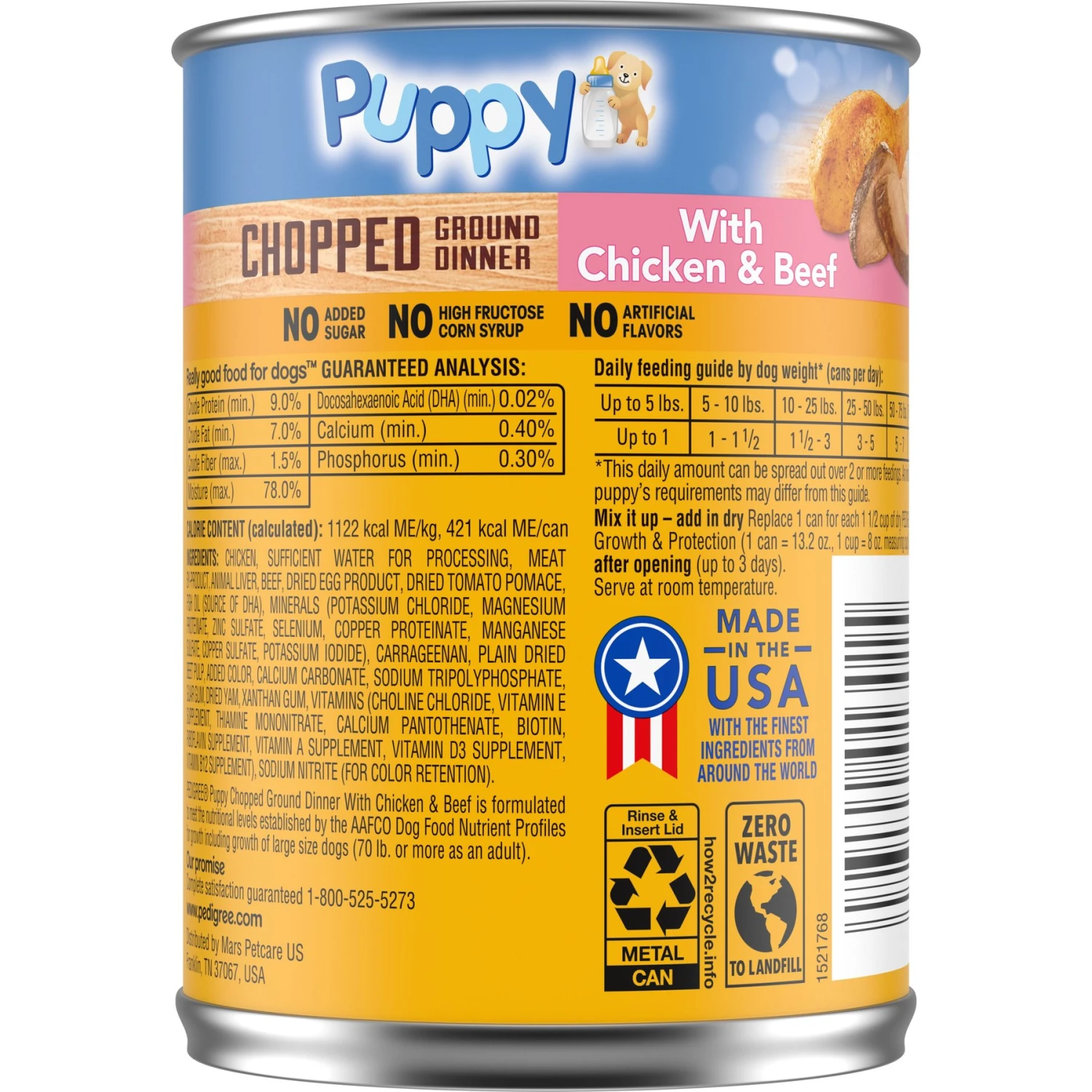 Pedigree Puppy Growth & Protection Chicken & Vegetable Flavor Dry Dog Food & Pedigree Chopped Ground Dinner With Chicken & Beef Puppy Canned Wet Dog Food 9 Pedigree Puppy Growth & Protection Chicken & Vegetable Flavor Dry Dog Food & Pedigree Chopped Ground Dinner With Chicken & Beef Puppy Canned Wet Dog Food - Image 7