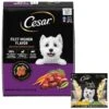 Cesar Simply Crafted Variety Pack Chicken & Chicken, Carrots & Green Beans Limited-Ingredient Adult Wet Dog Food Topper & Cesar Filet Mignon Flavor & Spring Vegetables Garnish Small Breed Dry Dog Food -Snuggle Paws 688966 MAIN. AC SS1800 V1668800833