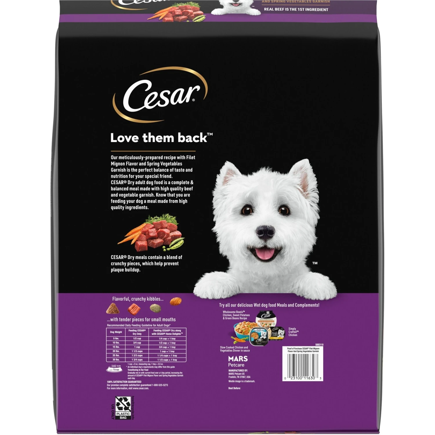 Cesar Simply Crafted Variety Pack Chicken & Chicken, Carrots & Green Beans Limited-Ingredient Adult Wet Dog Food Topper & Cesar Filet Mignon Flavor & Spring Vegetables Garnish Small Breed Dry Dog Food 9 Cesar Simply Crafted Variety Pack Chicken & Chicken, Carrots & Green Beans Limited-Ingredient Adult Wet Dog Food Topper & Cesar Filet Mignon Flavor & Spring Vegetables Garnish Small Breed Dry Dog Food - Image 7