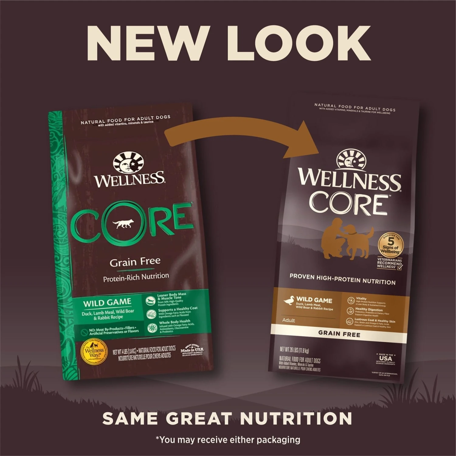 Wellness CORE Grain-Free Wild Game Duck, Lamb Meal, Boar & Rabbit Recipe Natural Dry Dog Food 4 Wellness CORE Grain-Free Wild Game Duck, Lamb Meal, Boar & Rabbit Recipe Natural Dry Dog Food - Image 2