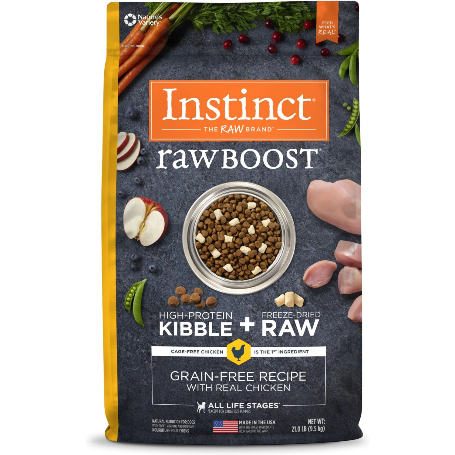 Instinct Raw Boost Grain-Free Recipe With Real Chicken & Freeze-Dried Raw Pieces Dry Dog Food & Instinct Freeze-Dried Raw Boost Mixers Grain-Free Gut Health Recipe Dog Food Topper 4 Instinct Raw Boost Grain-Free Recipe With Real Chicken & Freeze-Dried Raw Pieces Dry Dog Food & Instinct Freeze-Dried Raw Boost Mixers Grain-Free Gut Health Recipe Dog Food Topper - Image 2