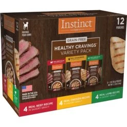 Instinct Freeze-Dried Raw Boost Mixers Grain-Free Gut Health Recipe Dog Food Topper & Instinct Healthy Cravings Grain-Free Cuts & Gravy Recipe Variety Pack Wet Dog Food Topper -Snuggle Paws 693598 PT5. AC SS1800 V1669121526