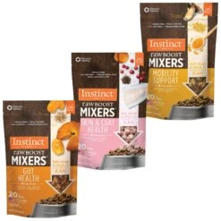 Instinct Freeze-Dried Raw Boost Mixers Grain-Free Skin & Coat Health Recipe Dog Food Topper + 2 Items