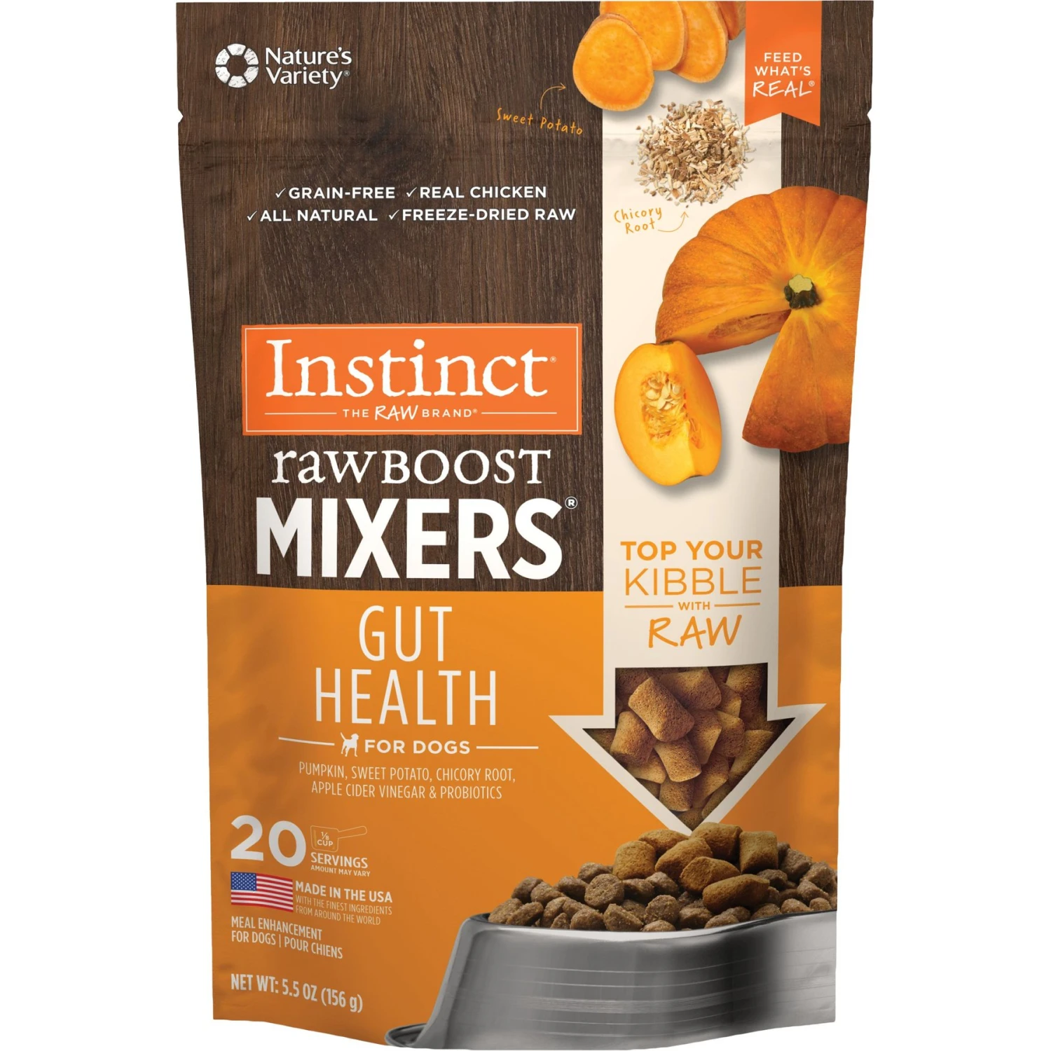 Instinct Freeze-Dried Raw Boost Mixers Grain-Free Skin & Coat Health Recipe Dog Food Topper + 2 Items 4 Instinct Freeze-Dried Raw Boost Mixers Grain-Free Skin & Coat Health Recipe Dog Food Topper + 2 Items - Image 2