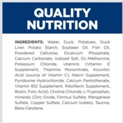 Hill's Prescription Diet D/d Skin/Food Sensitivities Duck Formula Canned Dog Food -Snuggle Paws 69747 PT5. AC SS1800 V1682350075