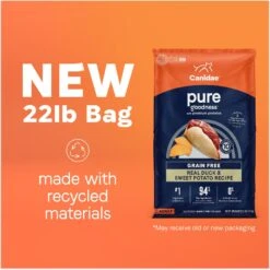 CANIDAE Pure Goodness Real Duck & Sweet Potato Recipe Dry Dog Food 12 CANIDAE Pure Goodness Real Duck & Sweet Potato Recipe Dry Dog Food -Snuggle Paws 70240 PT2. AC SS1800 V1683040309