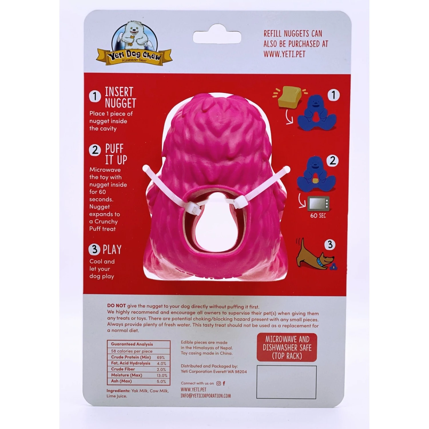 Yeti Dog Chew Puff & Play Dog Chew Treat Dispenser 4 Yeti Dog Chew Puff & Play Dog Chew Treat Dispenser - Image 2