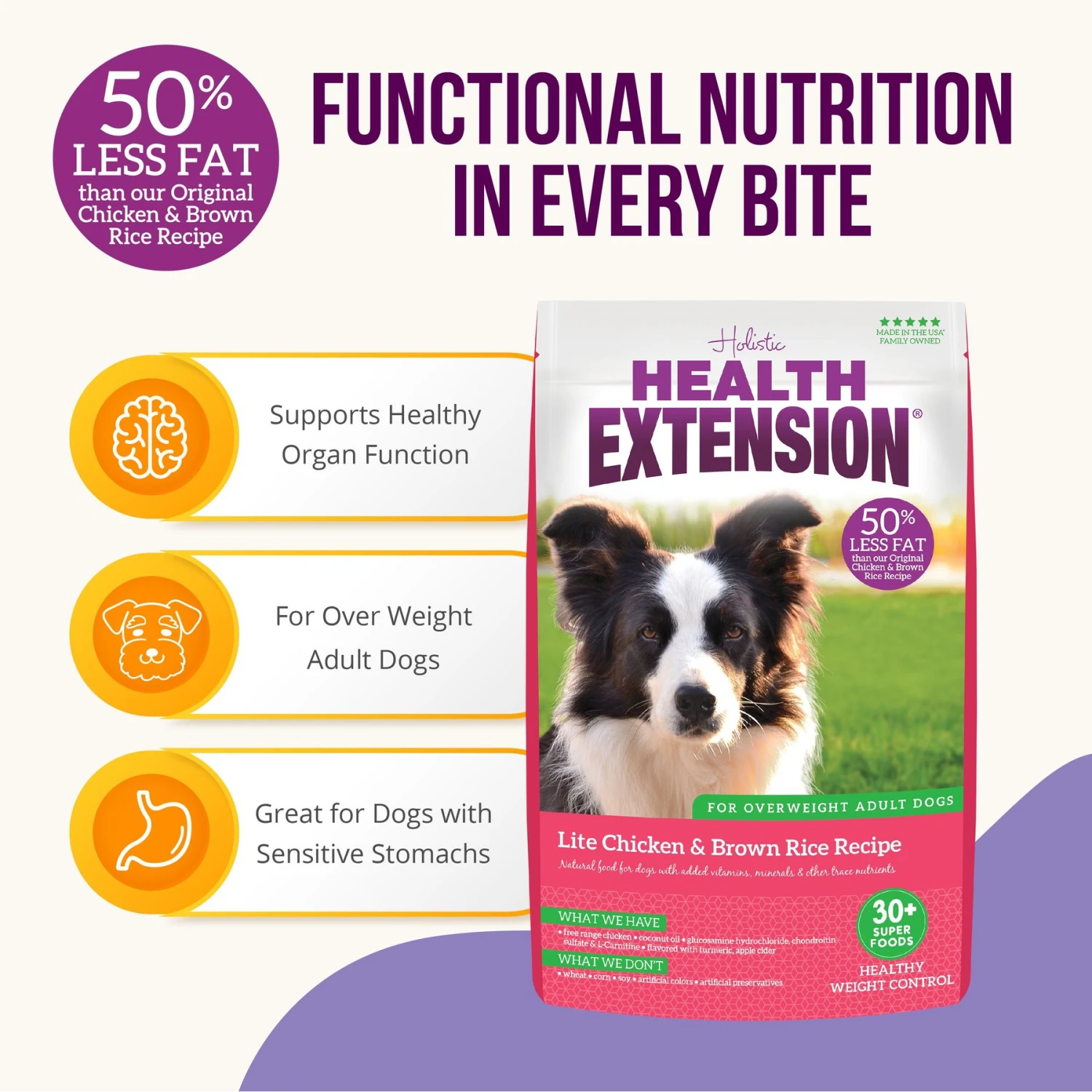 Health Extension Lite Chicken & Brown Rice Recipe Dry Dog Food 7 Health Extension Lite Chicken & Brown Rice Recipe Dry Dog Food - Image 5