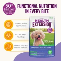 Health Extension Little Bites Lite Chicken & Brown Rice Recipe Dry Dog Food -Snuggle Paws 71269 PT4. AC SS1800 V1595626268