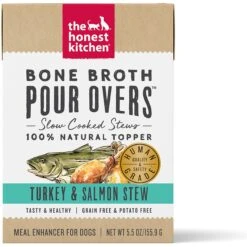 The Honest Kitchen Bone Broth POUR OVERS Turkey & Salmon Stew Wet Dog Food Topper + 2 Items -Snuggle Paws 715326 PT4. AC SS1800 V1669238205