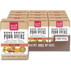 The Honest Kitchen Bone Broth POUR OVERS Turkey & Salmon Stew Wet Dog Food Topper + 2 Items -Snuggle Paws 715326 PT7. AC SS1800 V1669239207