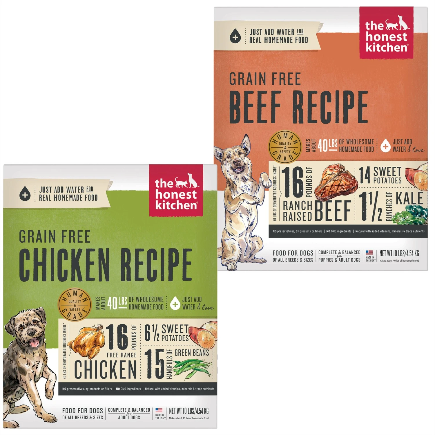 The Honest Kitchen Chicken Recipe Grain-Free Dehydrated Dog Food & The Honest Kitchen Beef Recipe Grain-Free Dehydrated Dog Food 3 The Honest Kitchen Chicken Recipe Grain-Free Dehydrated Dog Food & The Honest Kitchen Beef Recipe Grain-Free Dehydrated Dog Food