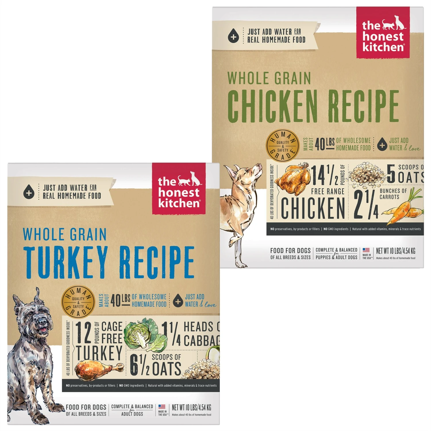The Honest Kitchen Whole Grain Turkey Recipe Dehydrated Dog Food & The Honest Kitchen Whole Grain Chicken Recipe Dehydrated Dog Food 3 The Honest Kitchen Whole Grain Turkey Recipe Dehydrated Dog Food & The Honest Kitchen Whole Grain Chicken Recipe Dehydrated Dog Food