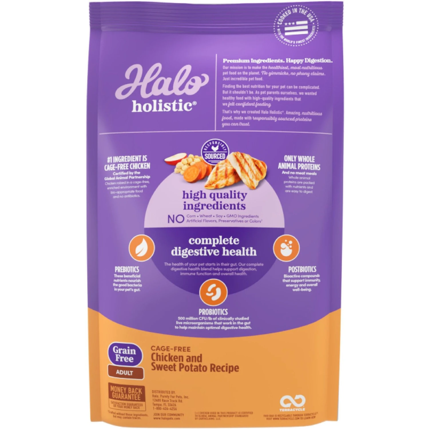 Halo Holistic Complete Digestive Health Grain-Free Chicken & Sweet Potato Dog Food Recipe Adult Dry Dog Food 4 Halo Holistic Complete Digestive Health Grain-Free Chicken & Sweet Potato Dog Food Recipe Adult Dry Dog Food - Image 2
