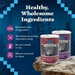 Blue Buffalo Wilderness Beef & Salmon Variety Pack Wet Dog Food 15 Blue Buffalo Wilderness Beef & Salmon Variety Pack Wet Dog Food -Snuggle Paws 735422 PT5. AC SS1800 V1671574479
