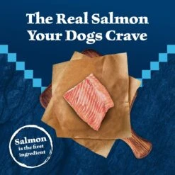 Blue Buffalo Wilderness Large Breed Adult High Protein Natural Salmon & Wholesome Grains Dry Dog Food, 28-lb Bag -Snuggle Paws 735518 PT2. AC SS1800 V1694547774