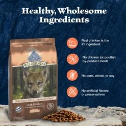 Blue Buffalo Wilderness Large Breed Puppy High Protein Natural Chicken & Wholesome Grains Dry Dog Food, 28-lb Bag -Snuggle Paws 735534 PT5. AC SS1800 V1694548942