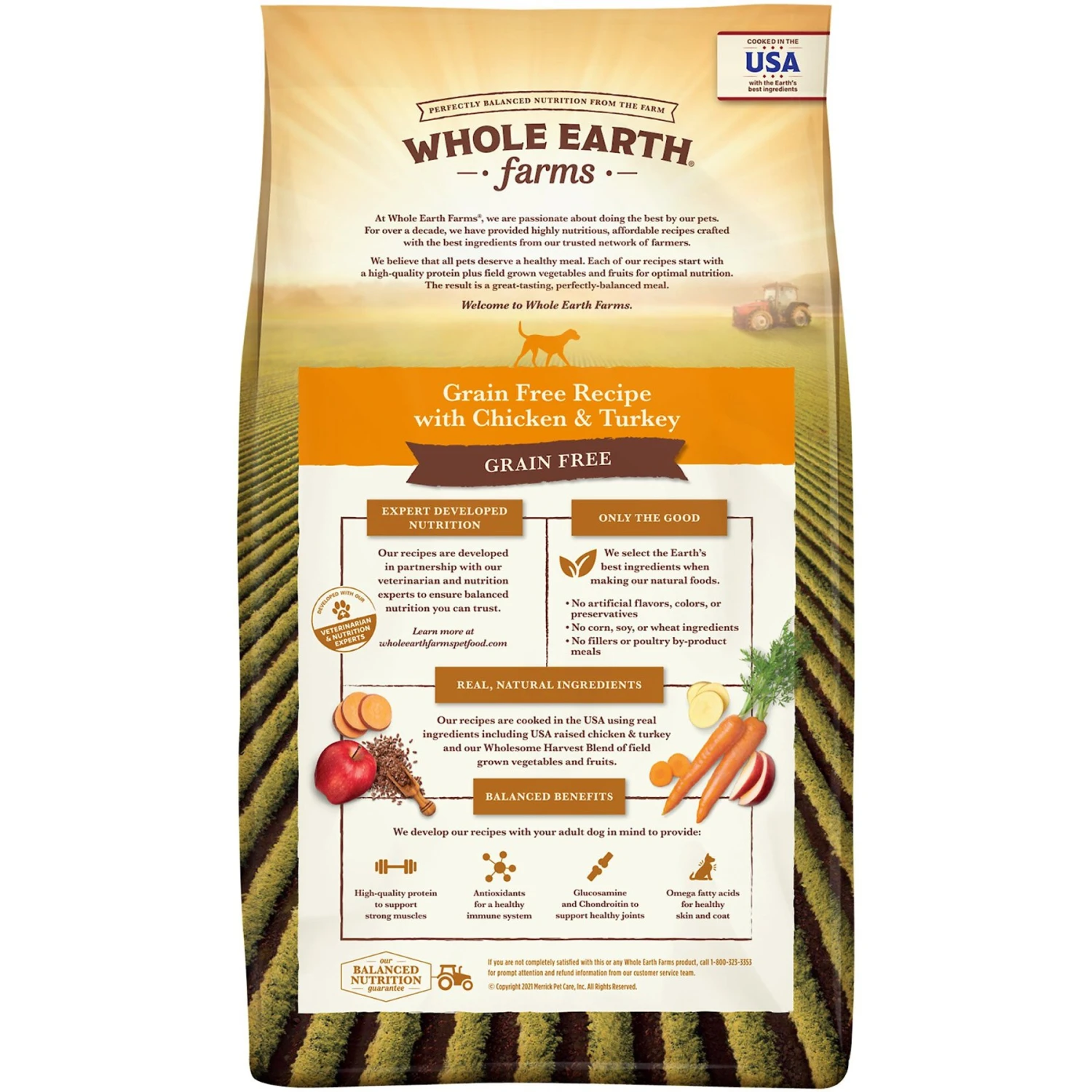 Whole Earth Farms Grain-Free Chicken & Turkey Recipe Dry Dog Food 4 Whole Earth Farms Grain-Free Chicken & Turkey Recipe Dry Dog Food - Image 2