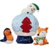 Frisco Holiday Melting Snow Globe Hide & Seek Puzzle Plush Squeaky Dog Toy -Snuggle Paws 739910 MAIN. AC SS1800 V1694813278
