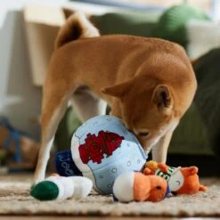 Frisco Holiday Melting Snow Globe Hide & Seek Puzzle Plush Squeaky Dog Toy -Snuggle Paws 739910 PT3. AC SS1800 V1695045656