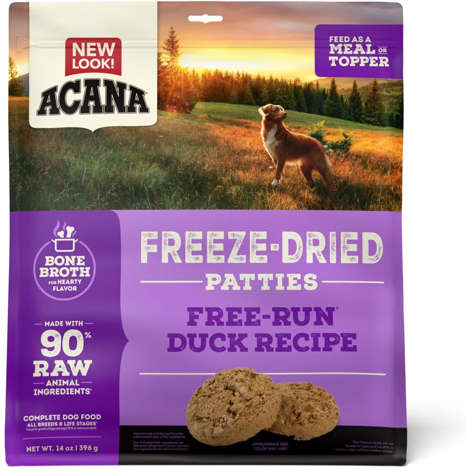 ACANA Duck Recipe Patties Grain-Free Freeze-Dried Dog Food & Topper, 14-oz Bag 3 ACANA Duck Recipe Patties Grain-Free Freeze-Dried Dog Food & Topper, 14-oz Bag