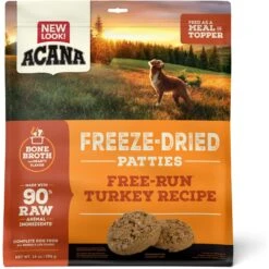ACANA Free-Run Turkey Recipe Patties Grain-Free Freeze-Dried Dog Food & Topper, 14-oz Bag