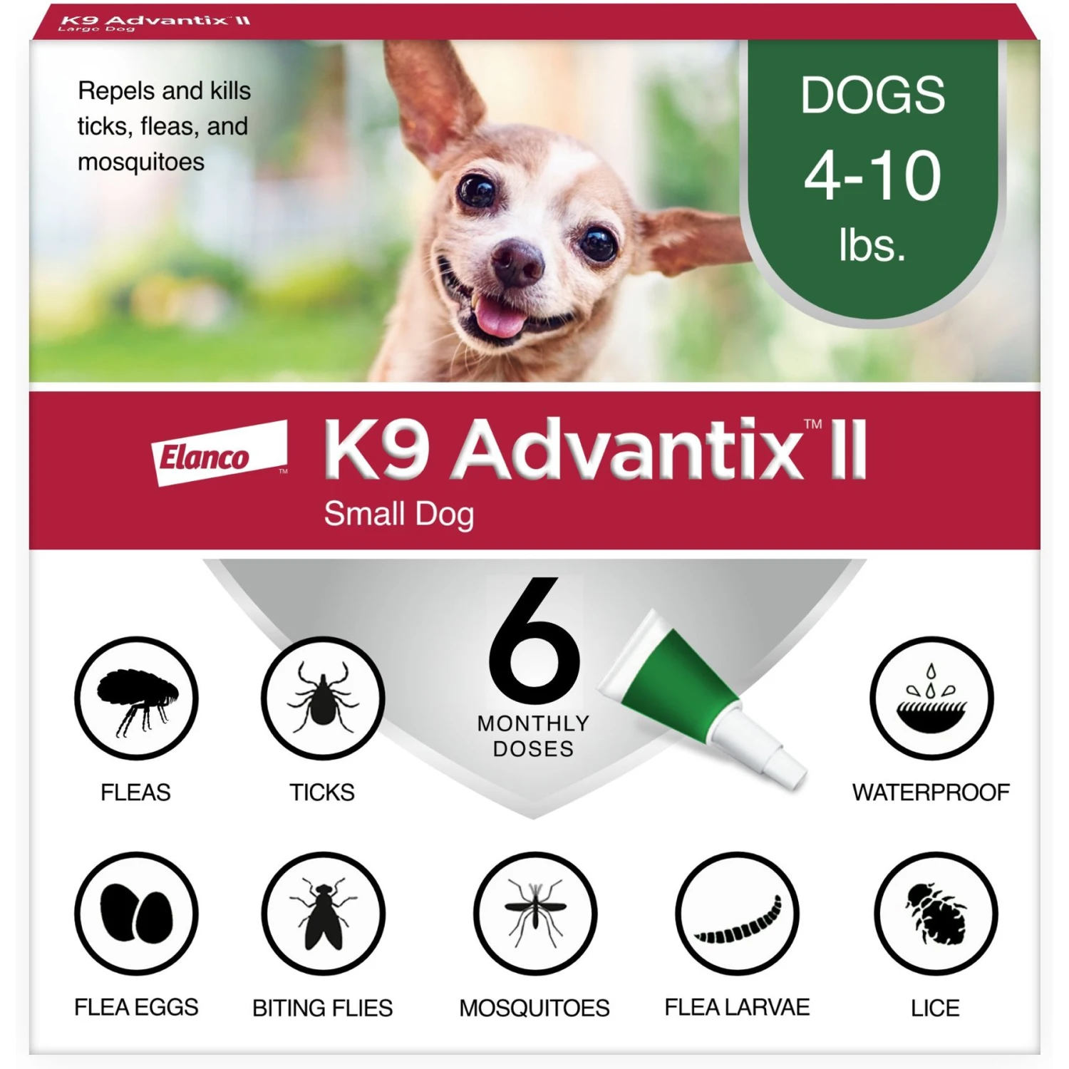 K9 Advantix II Flea & Tick Spot Treatment For Dogs, 4-10 Lbs 3 K9 Advantix II Flea & Tick Spot Treatment For Dogs, 4-10 Lbs
