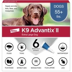 K9 Advantix II Flea & Tick Spot Treatment For Dogs, Over 55 Lbs