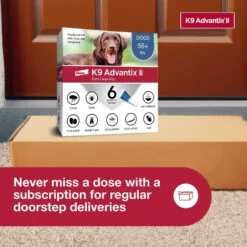 K9 Advantix II Flea & Tick Spot Treatment For Dogs, Over 55 Lbs -Snuggle Paws 74407 PT8. AC SS1800 V1680188172