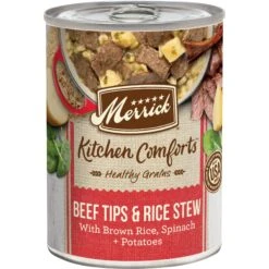 Merrick Kitchen Comforts Beef & Brown Rice Wet Dog Food, 12.7-oz Can, Case Of 12