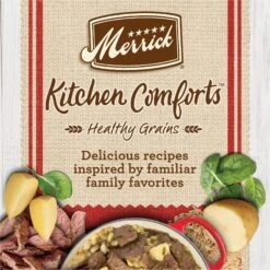 Merrick Kitchen Comforts Beef & Brown Rice Wet Dog Food, 12.7-oz Can, Case Of 12 -Snuggle Paws 744390 PT3. AC SS1800 V1683814429