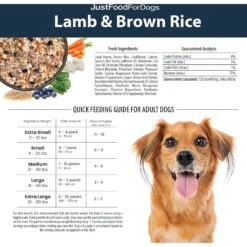 JustFoodForDogs Pantry Fresh Lamb & Brown Rice Fresh Dog Food -Snuggle Paws 749886 PT7. AC SS1800 V1696533887