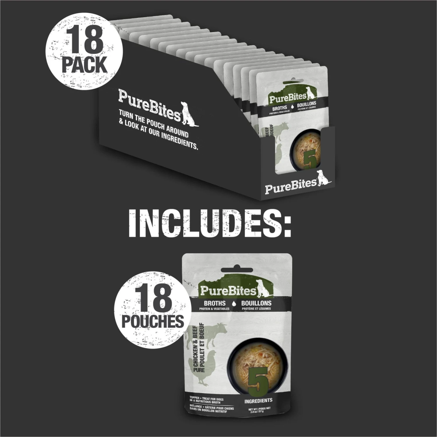 PureBites Dog Broths Chicken & Beef Food Topping 8 PureBites Dog Broths Chicken & Beef Food Topping - Image 6